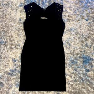 Fiore Black Sleeveless Cut-Out Dress
